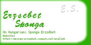 erzsebet sponga business card